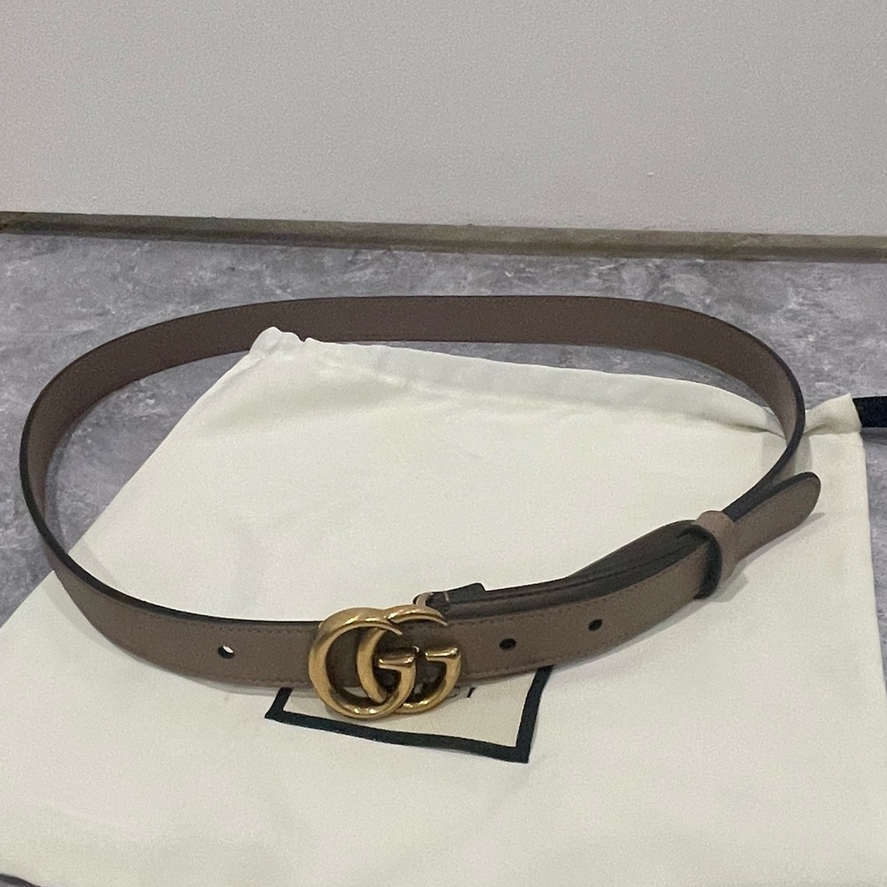 Gucci Double G Belt In Porcelain Rose - Picture 3 of 4